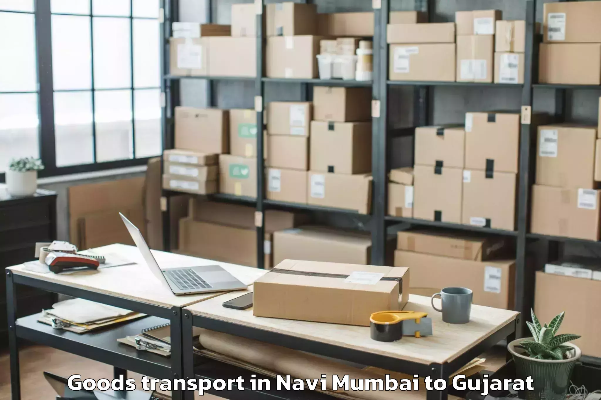 Hassle-Free Navi Mumbai to Rai University Ahmedabad Goods Transport